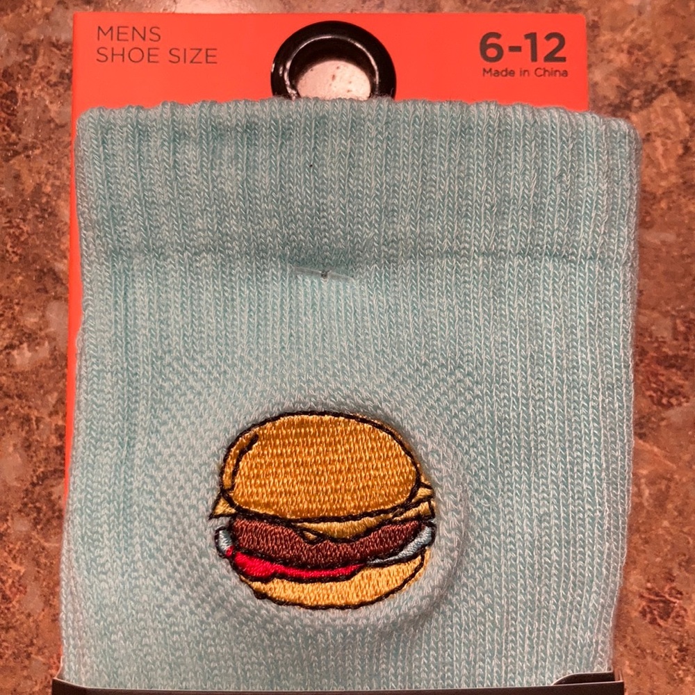 Human knowledge crew socks Burger - Picture 4 of 4